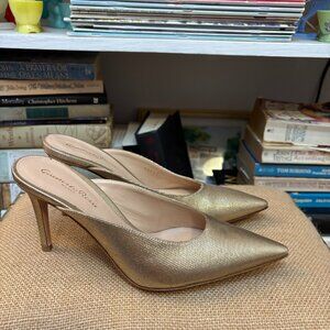 Gianvito Rossi Gold Mules